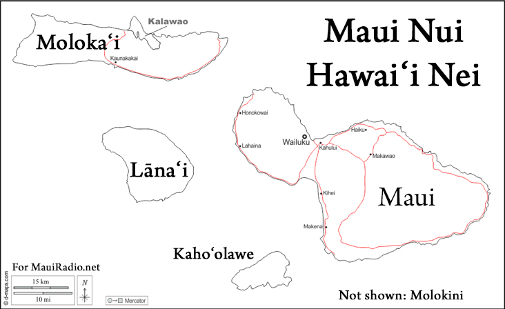 Map of Maui Nui